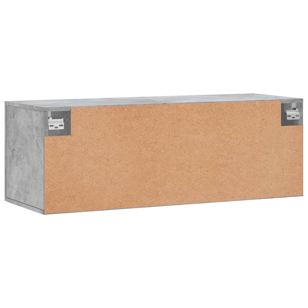 Betonszürke szerelt fa faliszekrény 100 x 36,5 x 35 cm 8