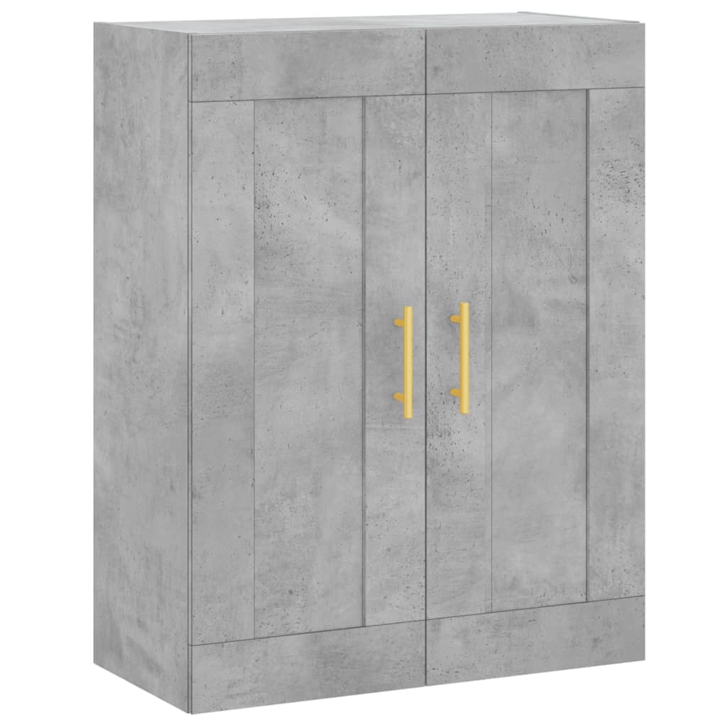 Betonszürke szerelt fa fali szekrény 69,5 x 34 x 90 cm 2