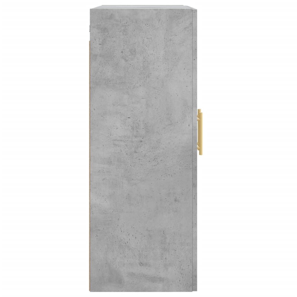 Betonszürke szerelt fa fali szekrény 69,5 x 34 x 90 cm 8