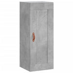 Betonszürke szerelt fa fali szekrény 34,5x34x90 cm 2