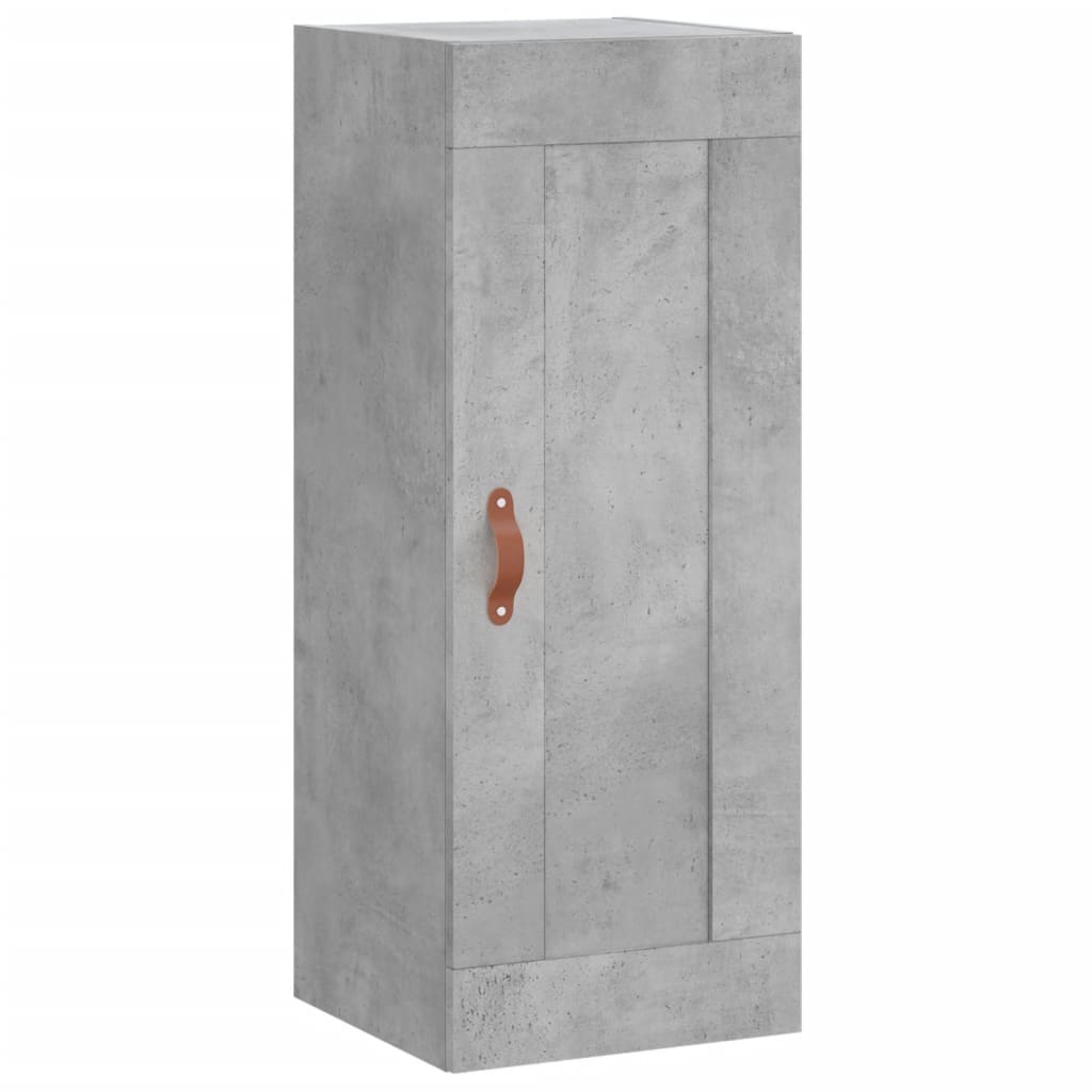 Betonszürke szerelt fa fali szekrény 34,5x34x90 cm 2