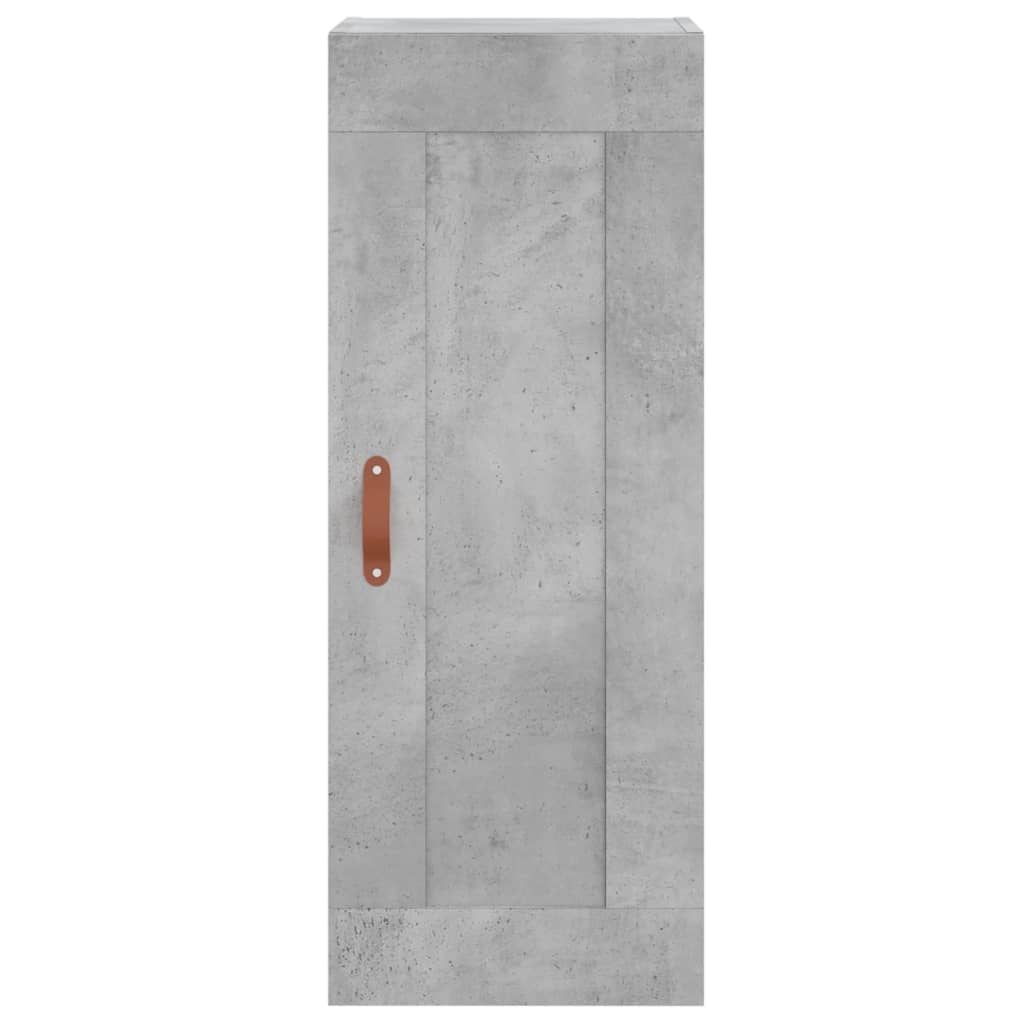 Betonszürke szerelt fa fali szekrény 34,5x34x90 cm 7