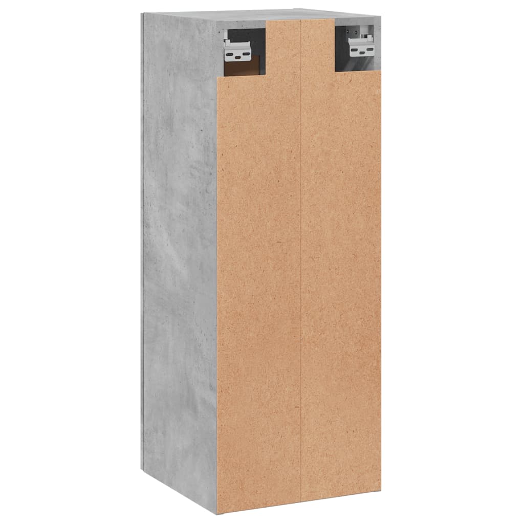 Betonszürke szerelt fa fali szekrény 34,5x34x90 cm 9