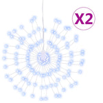 2 db karácsonyi hideg fehér csillagfény 140 db LED 17 cm 2
