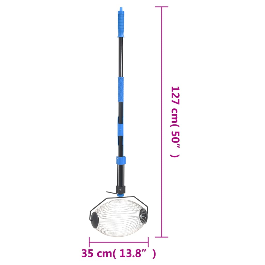 Kék acél diófelszedő 127 cm 5