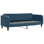 Kék bársony kanapéágy 80 x 200 cm 2