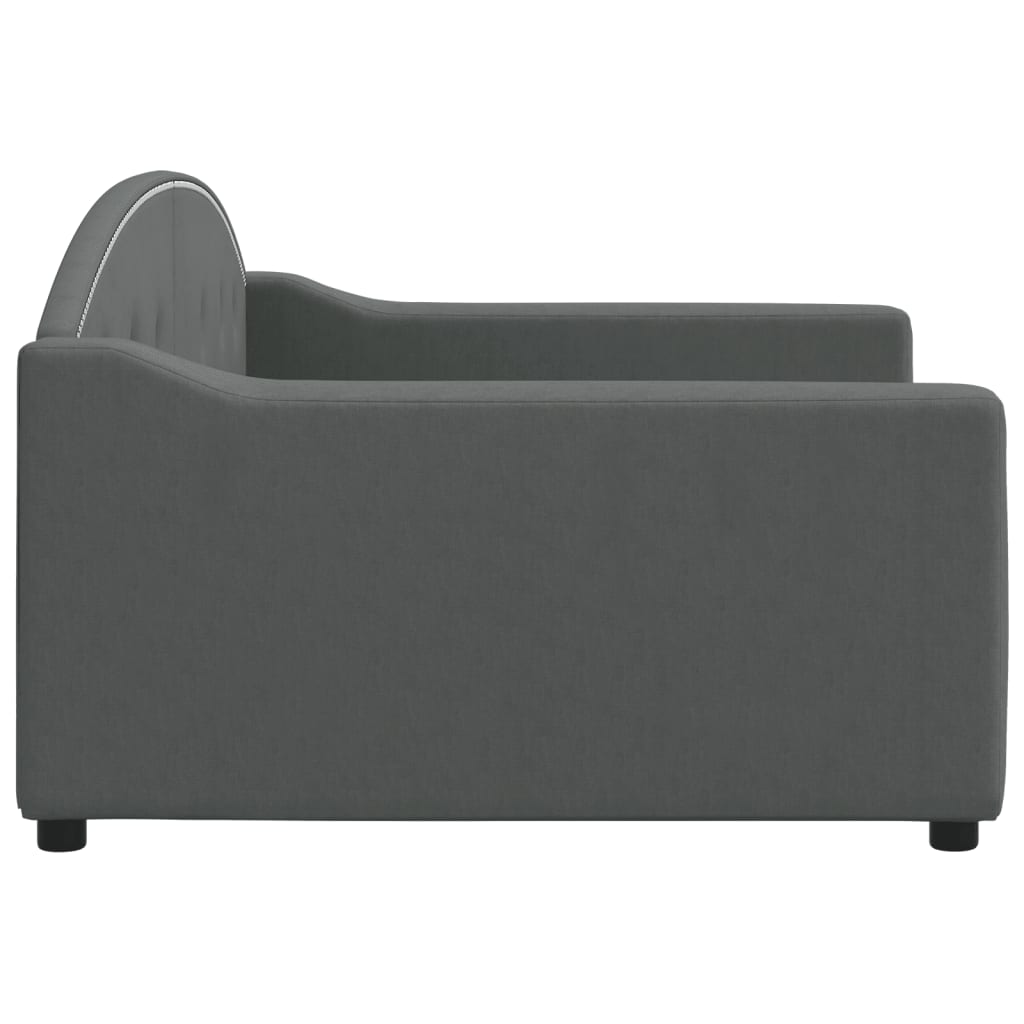 Világosszürke szövet kanapéágy 100x190 cm 4