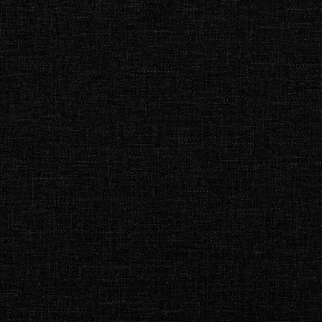 Fekete szövet kanapéágy 90 x 190 cm 7