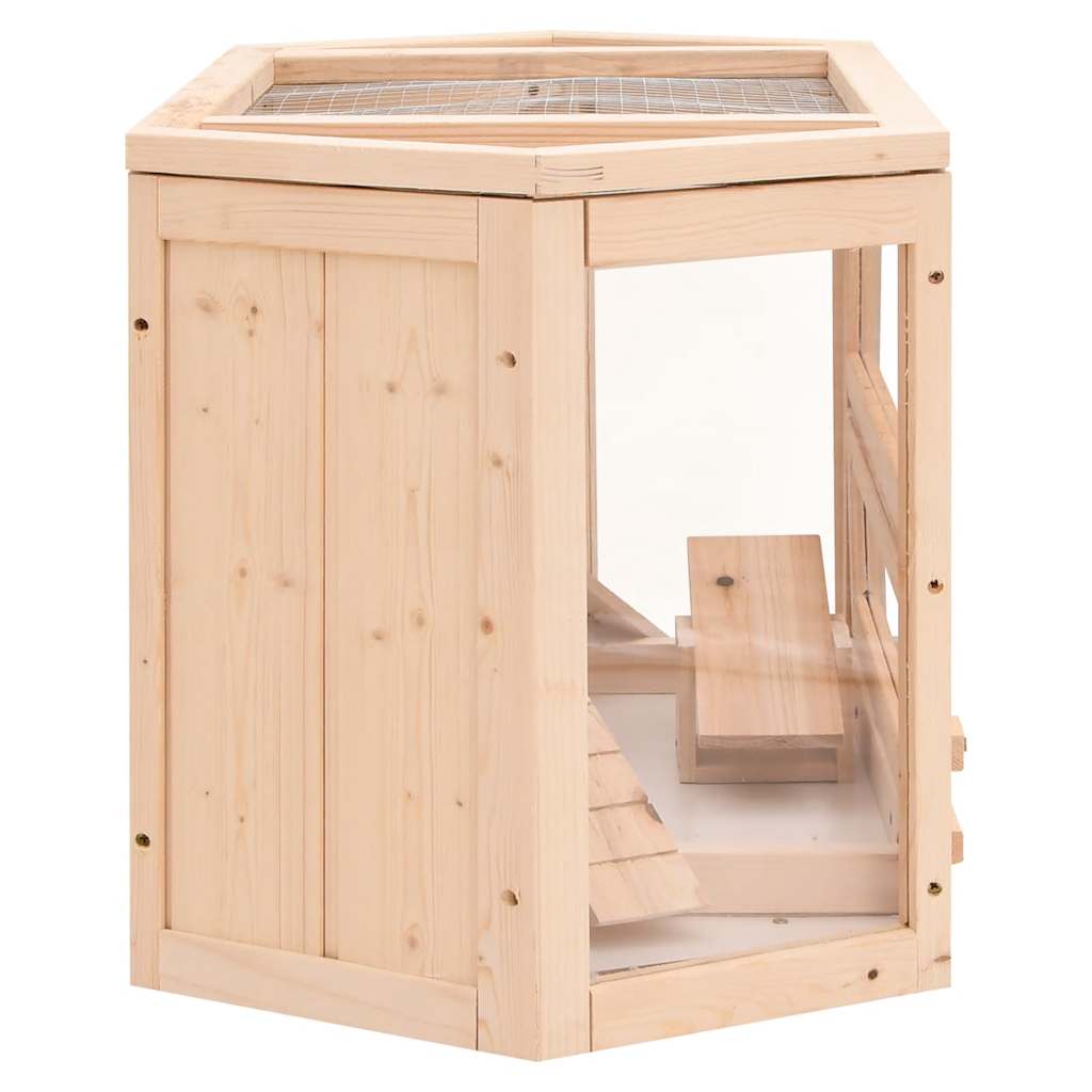 Tömör fenyőfa hörcsögketrec 80x40x43 cm 5