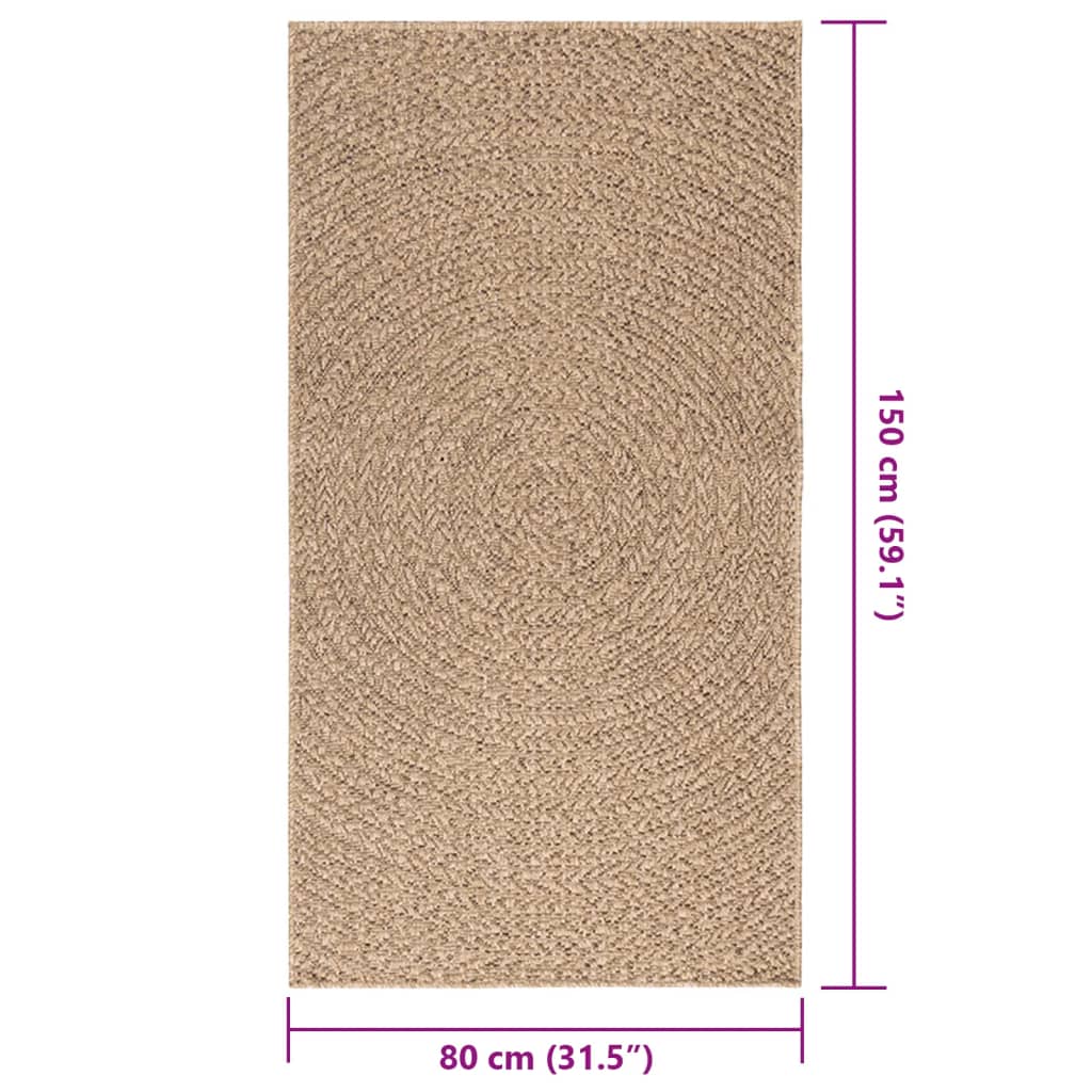 ZIZUR juta hatású beltéri és kültéri szőnyeg 80 x 150 cm 9