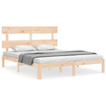 Tömör fa ágykeret fejtámlával King Size 2