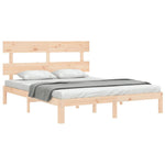 Tömör fa ágykeret fejtámlával King Size 3