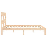 Tömör fa ágykeret fejtámlával King Size 7