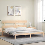 Tömör fenyőfa ágy matrac nélkül 200 x 200 cm 3