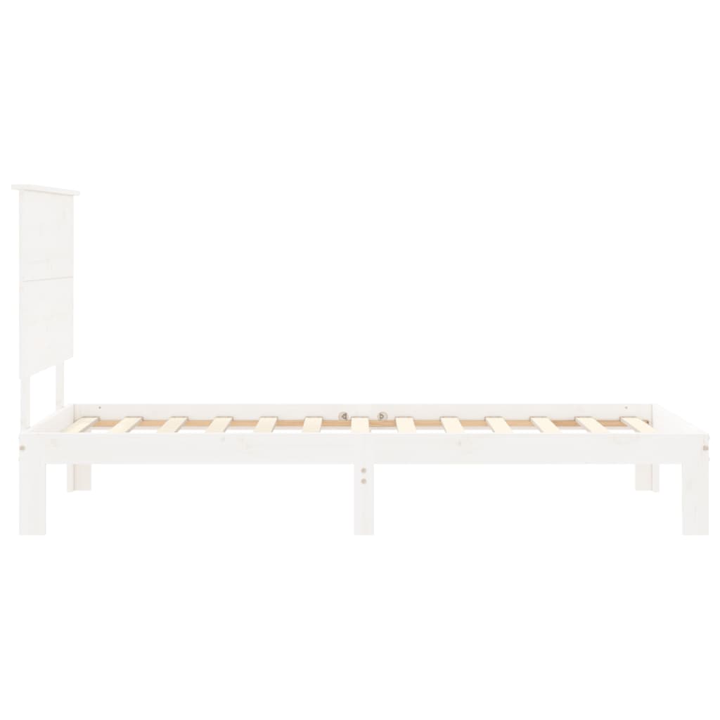 Fehér tömör fenyőfa ágy matrac nélkül 90 x 200 cm 7