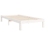 Fehér tömör fenyőfa ágy matrac nélkül 90 x 200 cm 8