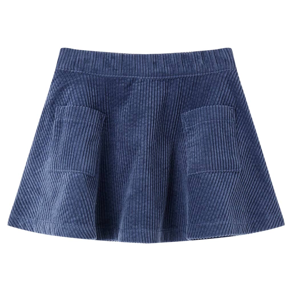 Gyerek szoknya zsebekkel Corduroy Navy 92