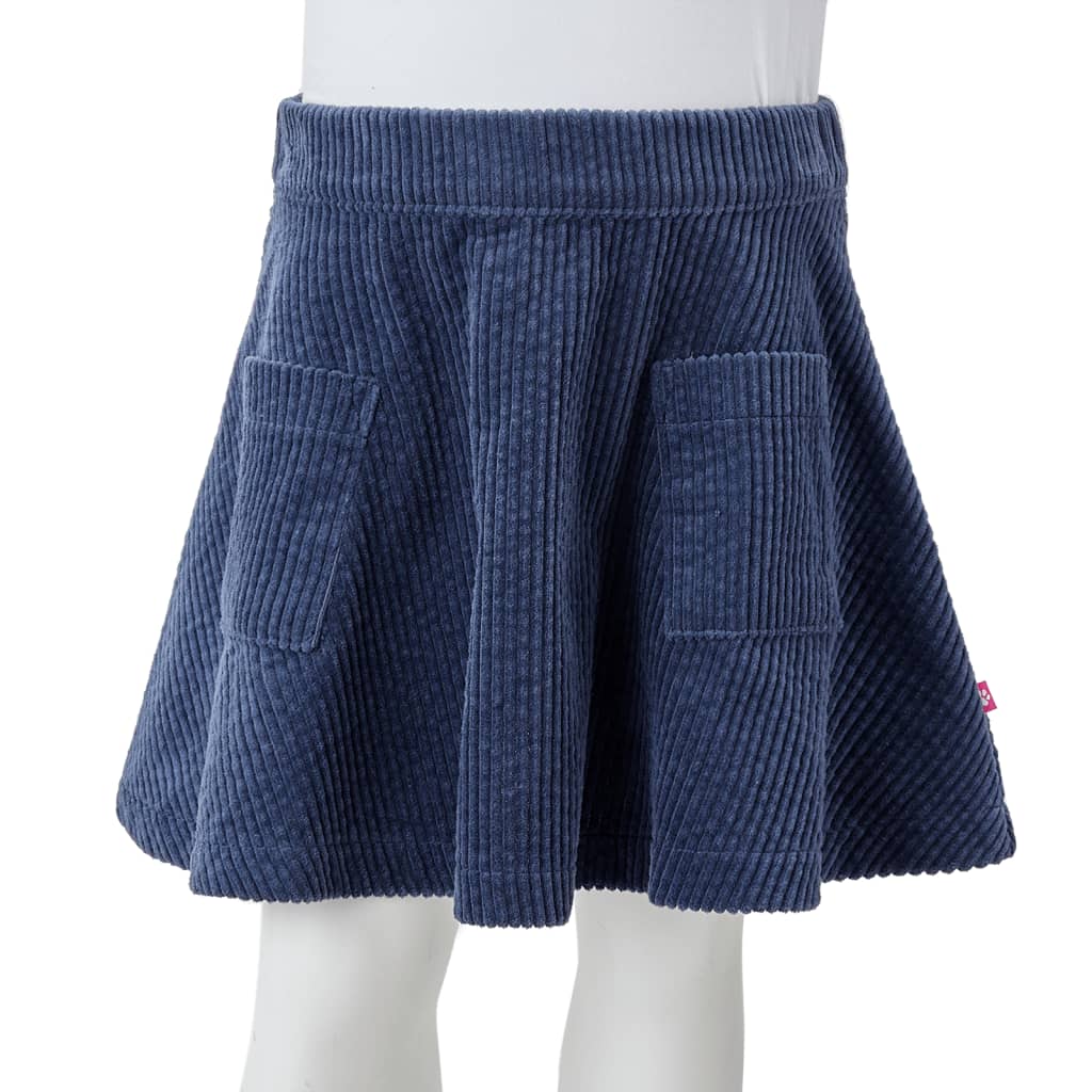 Gyerek szoknya zsebekkel Corduroy Navy 92 8