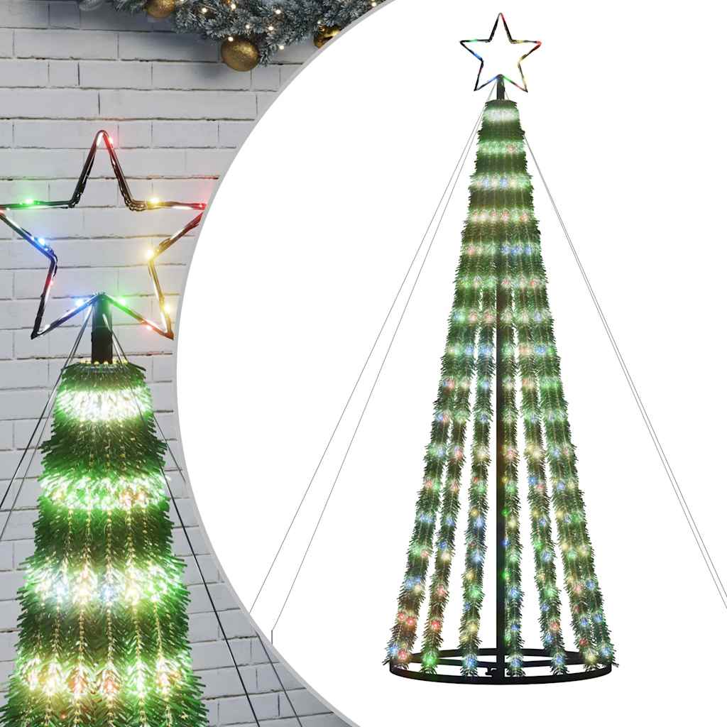 Színes LED karácsonyfa 275 LED 180 cm 2