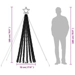 Színes LED karácsonyfa 275 LED 180 cm 10