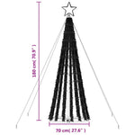 Színes LED karácsonyfa 275 LED 180 cm 11
