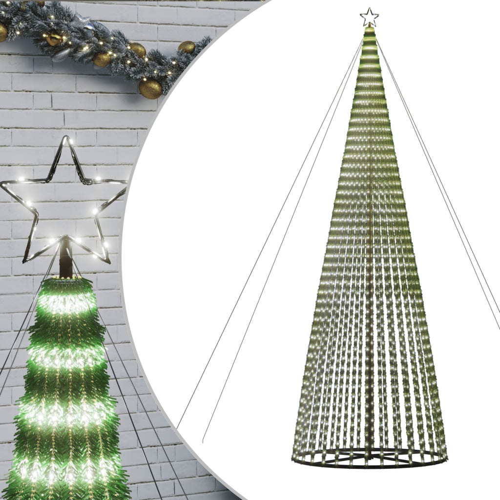 Hideg fehér LED karácsonyfa 1544 LED 500 cm 2
