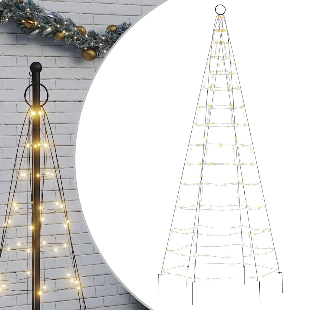 Meleg fehér LED karácsonyfa 200 LED 180 cm 2