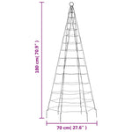 Hideg fehér LED karácsonyfa 200 LED 180 cm 11