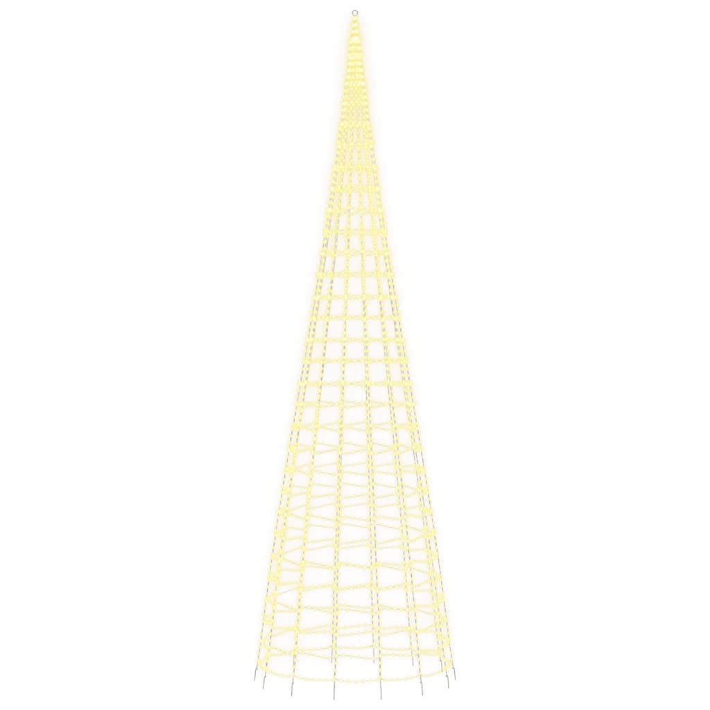 Meleg fehér LED karácsonyfa 3000 LED 800 cm 4