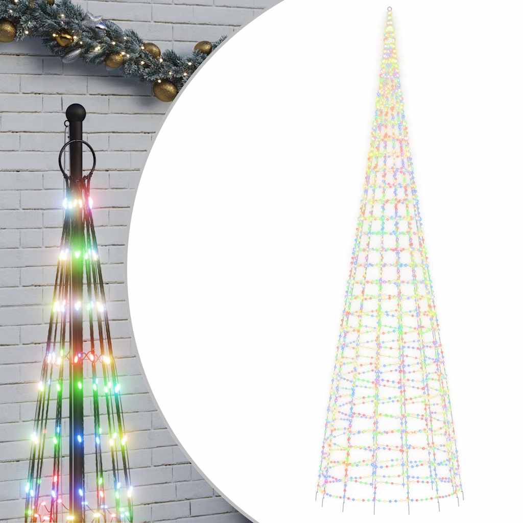 Színes LED karácsonyfa 3000 LED 800 cm 2