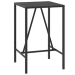5 részes fekete polyrattan kerti bárszett párnával 4