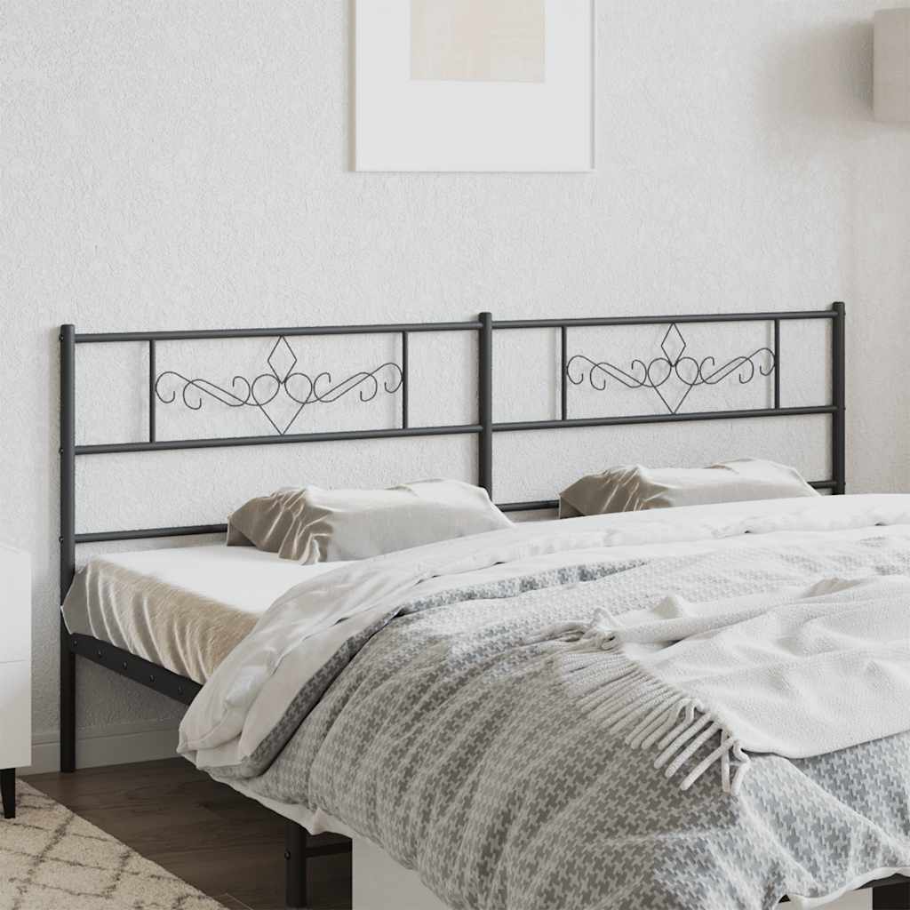 Fekete fém csere fejtámla 193 cm
