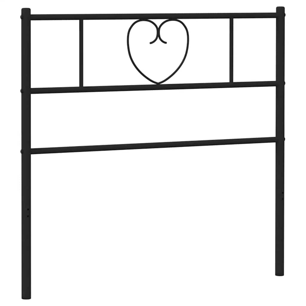 Fekete fém csere fejtámla 75 cm 2