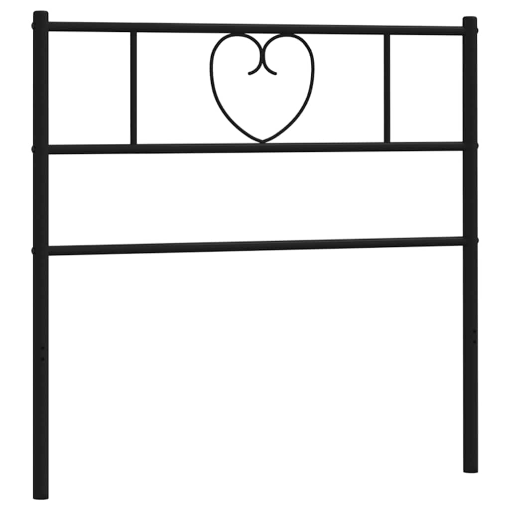 Fekete fém csere fejtámla 75 cm 3