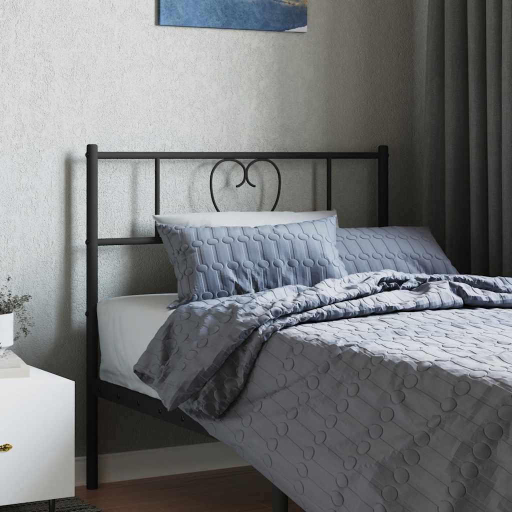 Fekete fém csere fejtámla 75 cm