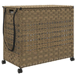 Rattan szennyeskosár kerekekkel 66x35x60 cm 2