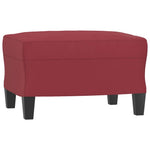 Bordó műbőr kanapéfotel lábtartóval 60 cm 5