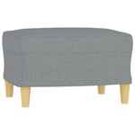 Világosszürke szövet kanapéfotel lábtartóval 60 cm 5