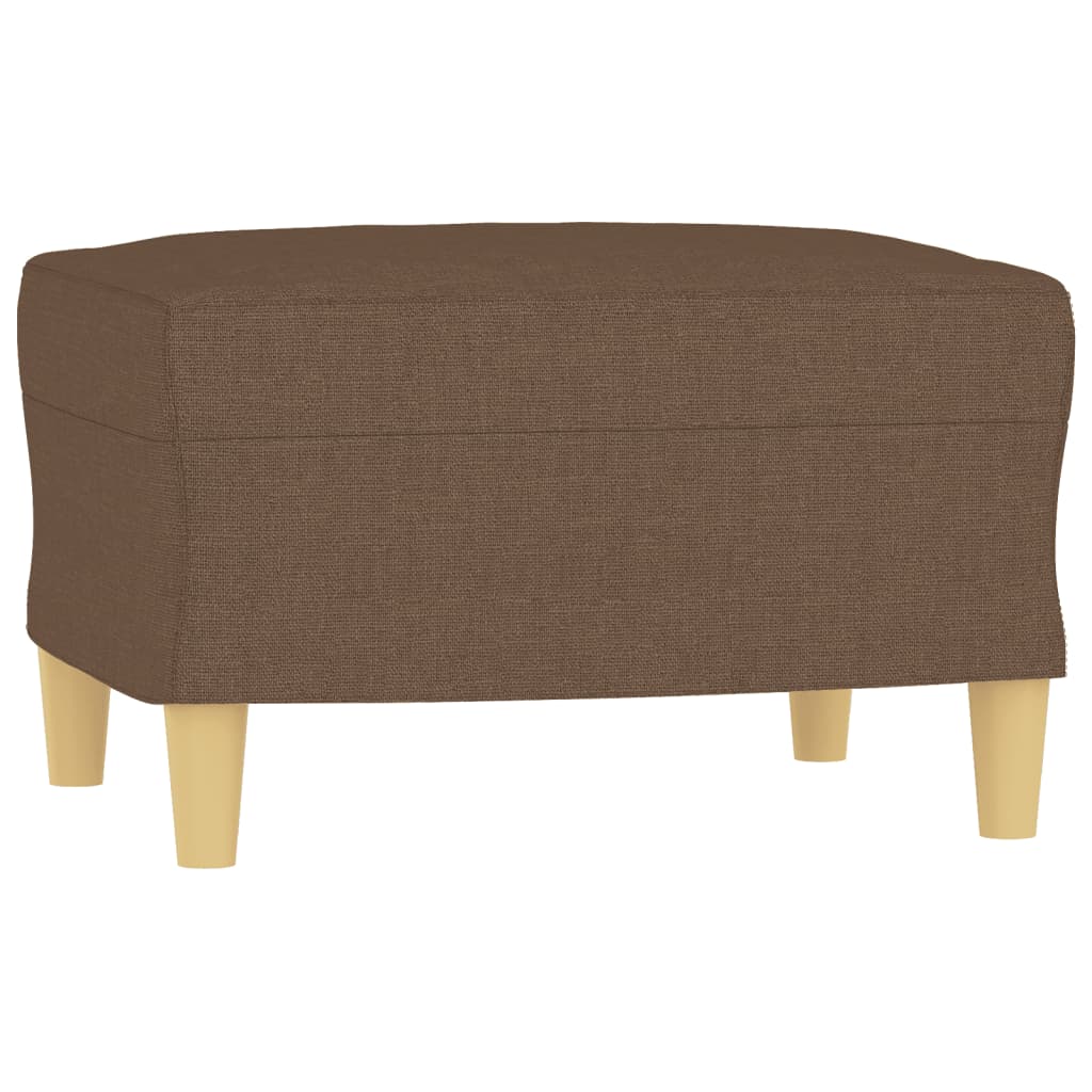 Barna szövet kanapéfotel lábtartóval 60 cm 5