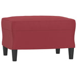 Bordó műbőr kanapéfotel lábtartóval 60 cm 5