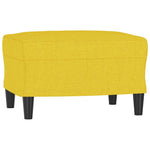 Világossárga szövet kanapéfotel lábtartóval 60 cm 5
