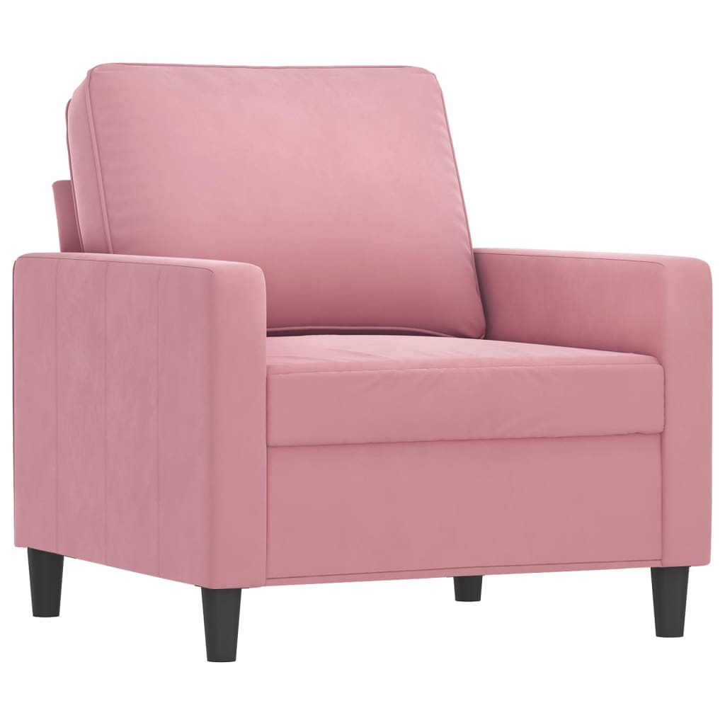 4 részes rózsaszín bársony ülőgarnitúra 3