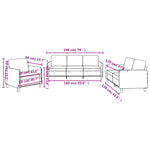 3 részes barna szövet ülőgarnitúra párnákkal 8