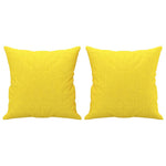4 részes világossárga szövet ülőgarnitúra párnákkal 9