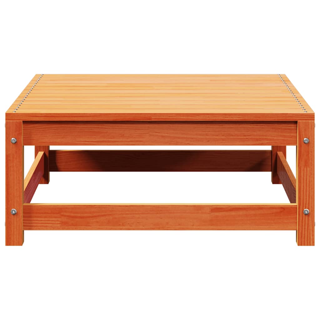 Viaszbarna tömör fenyőfa kerti lábtartó 70 x 70 x 30 cm 4