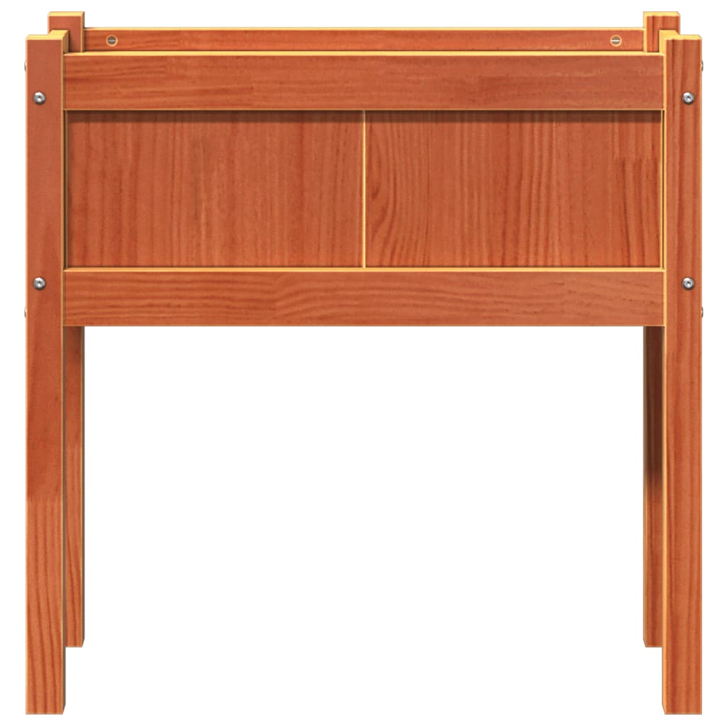 Viaszbarna tömör fenyőfa kerti virágláda 70 x 31 x 70 cm 5