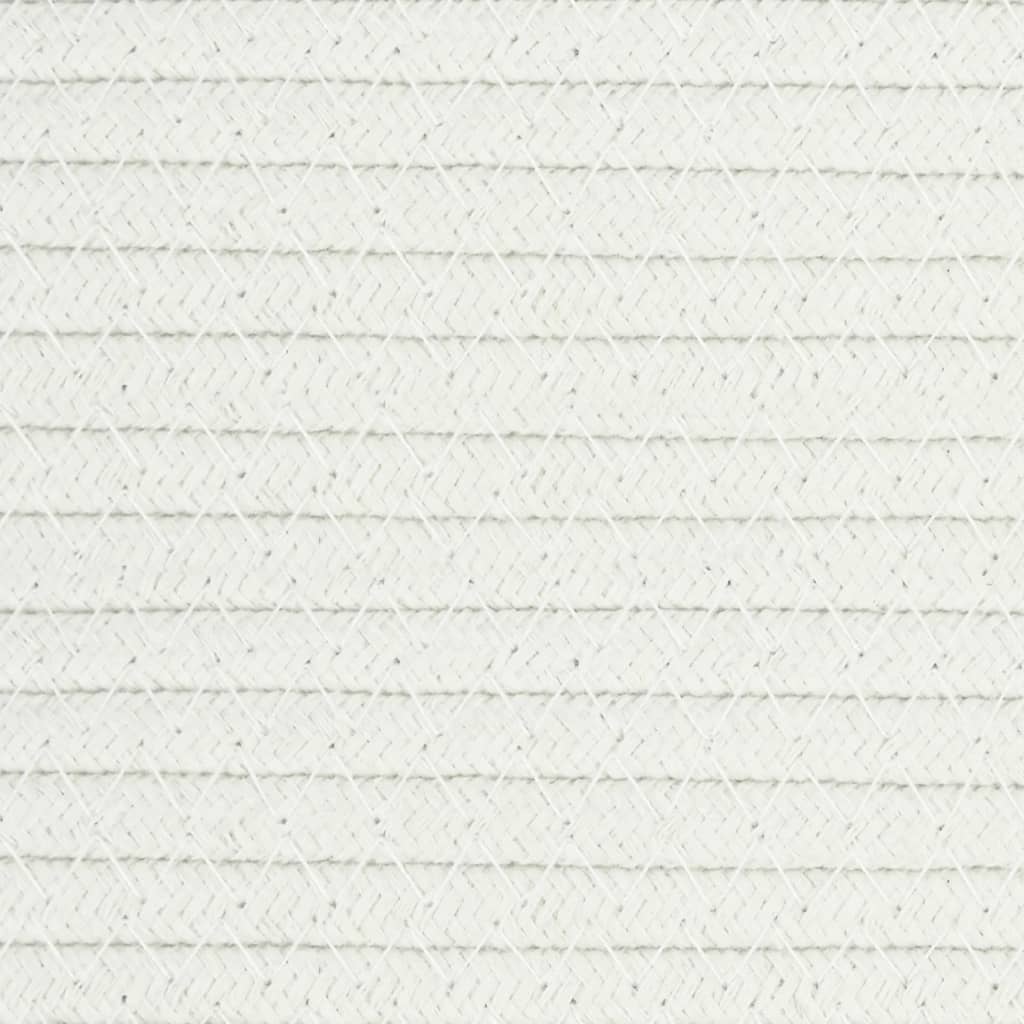 Szürke és fehér pamut tárolókosár Ø40 x 35 cm 8