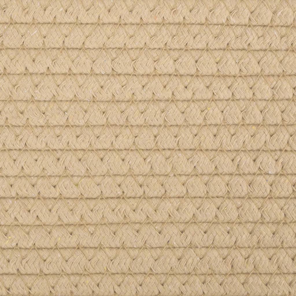 Bézs-fehér pamut szennyeskosár Ø55 x 36 cm 7