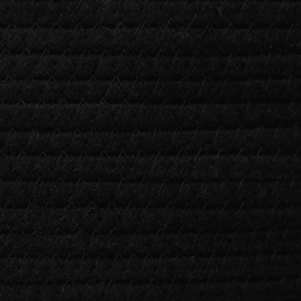 Fehér-fekete pamut tárolókosár fedéllel Ø40 x 35 cm 8