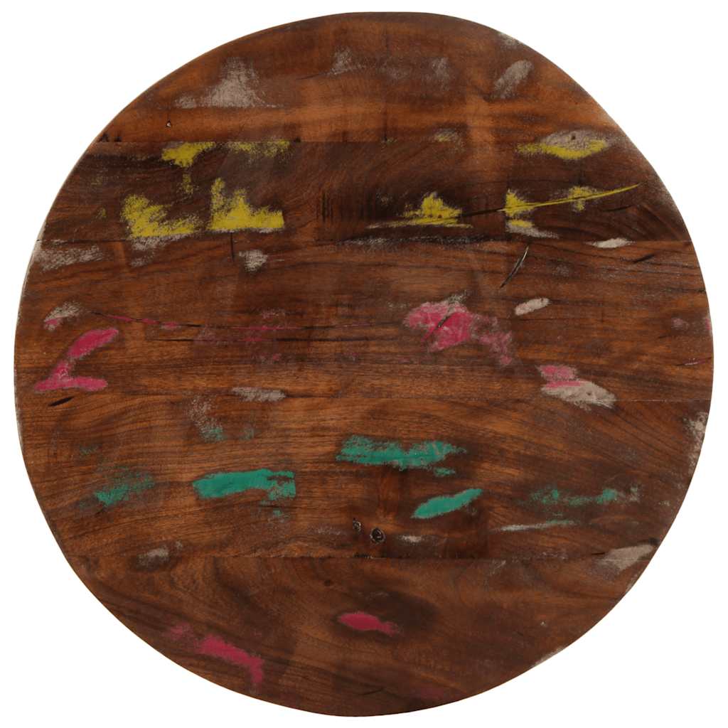 Tömör újrahasznosított fa kerek asztallap Ø40x1,5 cm 2